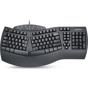 Perixx Periboard-512 Wired Ergonomic Split Keyboard Palm Rest Multimedia Keys‎